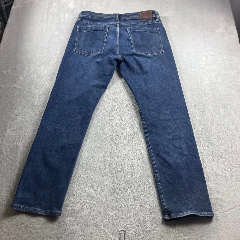 Revtown Automatic Mens Jeans 34x30 Blue Dark Wash Stretch Denim Straight Leg